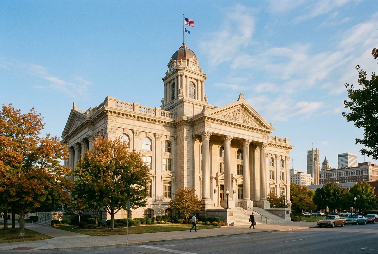 Historic Tulsa County Courthouse exterior with classical architecture