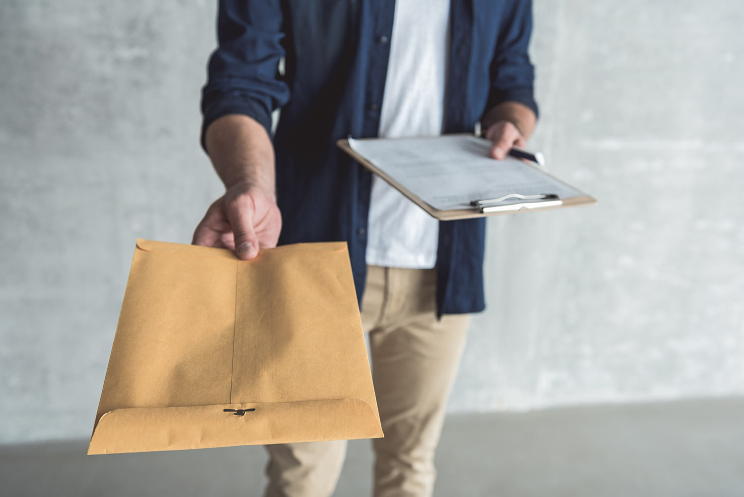 Process Server Delivering Documents